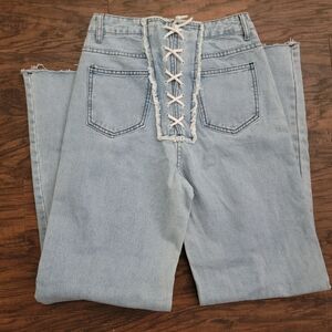 Cute jeans!! Lace up back